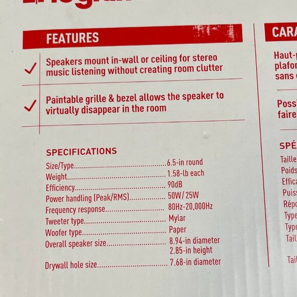 ON-Q 500 Series 6.5" in-Ceiling Speaker White (MS05IC-V1) - Picture 5 of 8